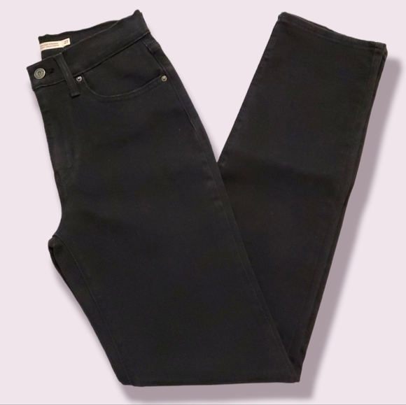Levi's 724 black high rise straight leg jeans - Picture 3 of 14
